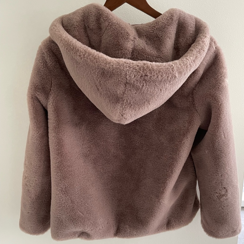 Mango faux fur jacket coat
